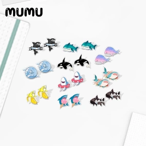 Baby shark earrings