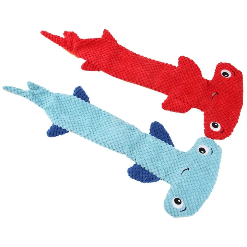 Bark hammerhead shark dog toy