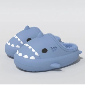 Blue shark slippers