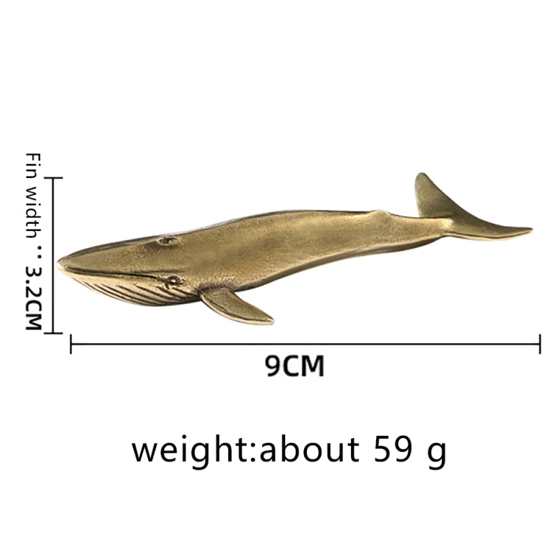 Brass whale shark figurine