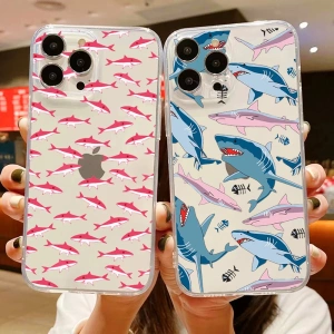 Clear shark phone case(iPhone )