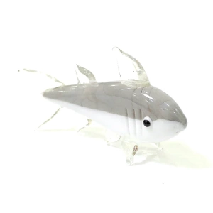 Glass shark figurines