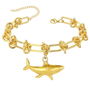 Gold shark bracelet