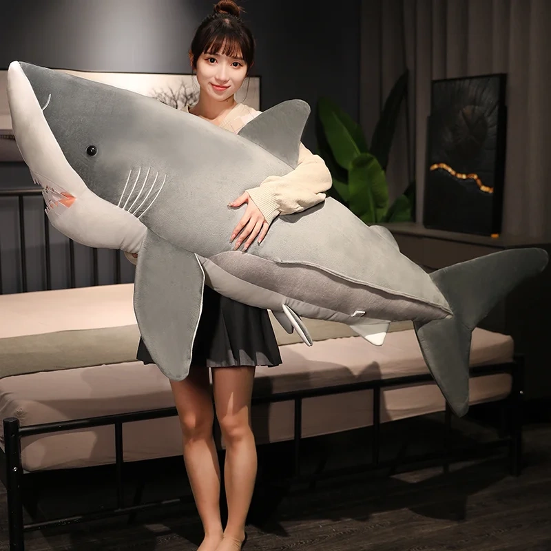 Grey shark plush