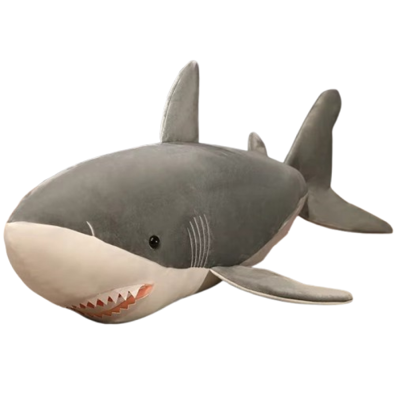 Grey shark plush