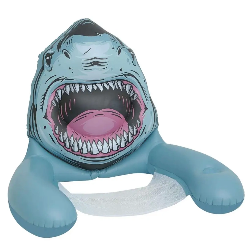 Inflatable shark pool float