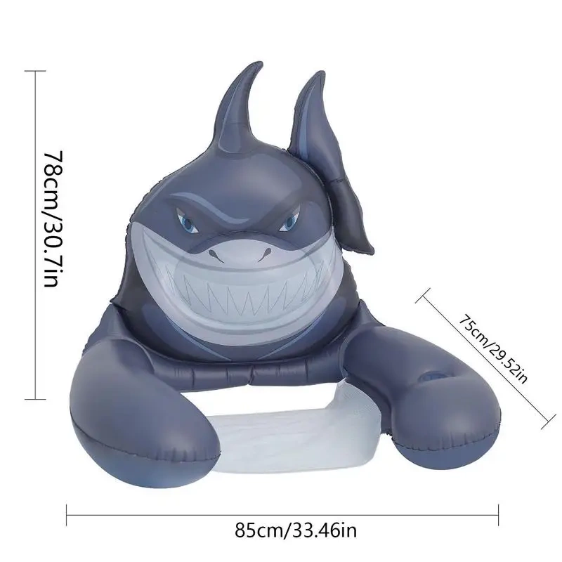 Inflatable shark pool float