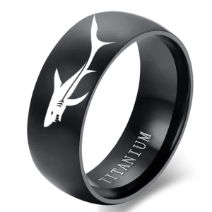 Mens shark ring