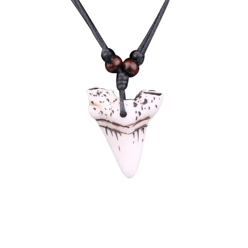 Mens shark tooth necklace