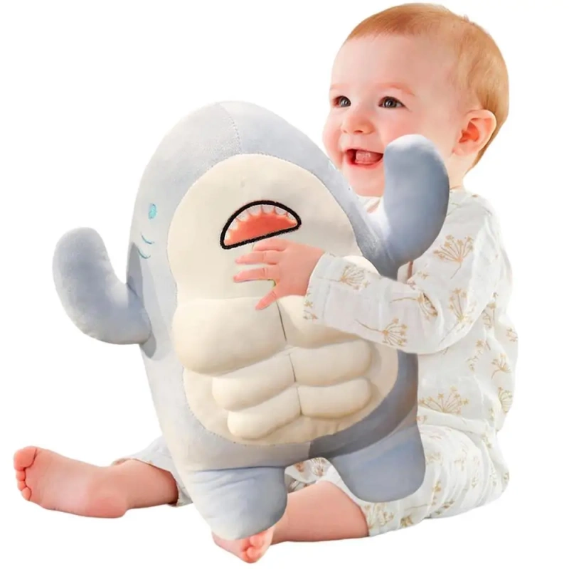 Muscle shark plush