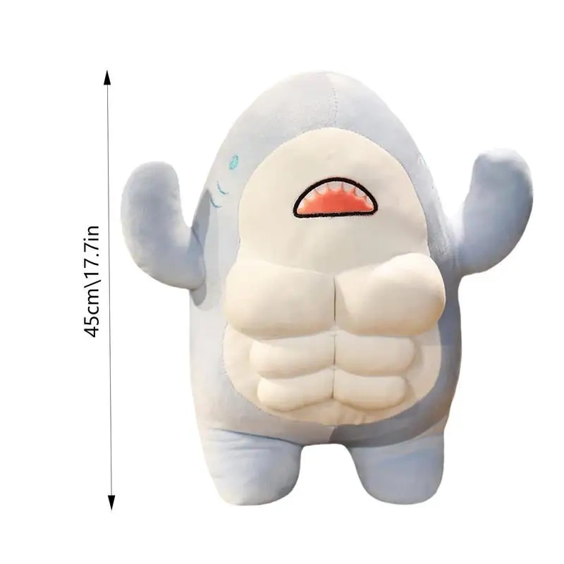 Muscle shark plush