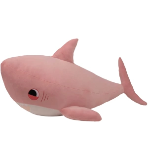 Pink shark plush