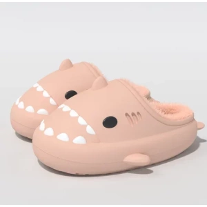 Pink shark slippers