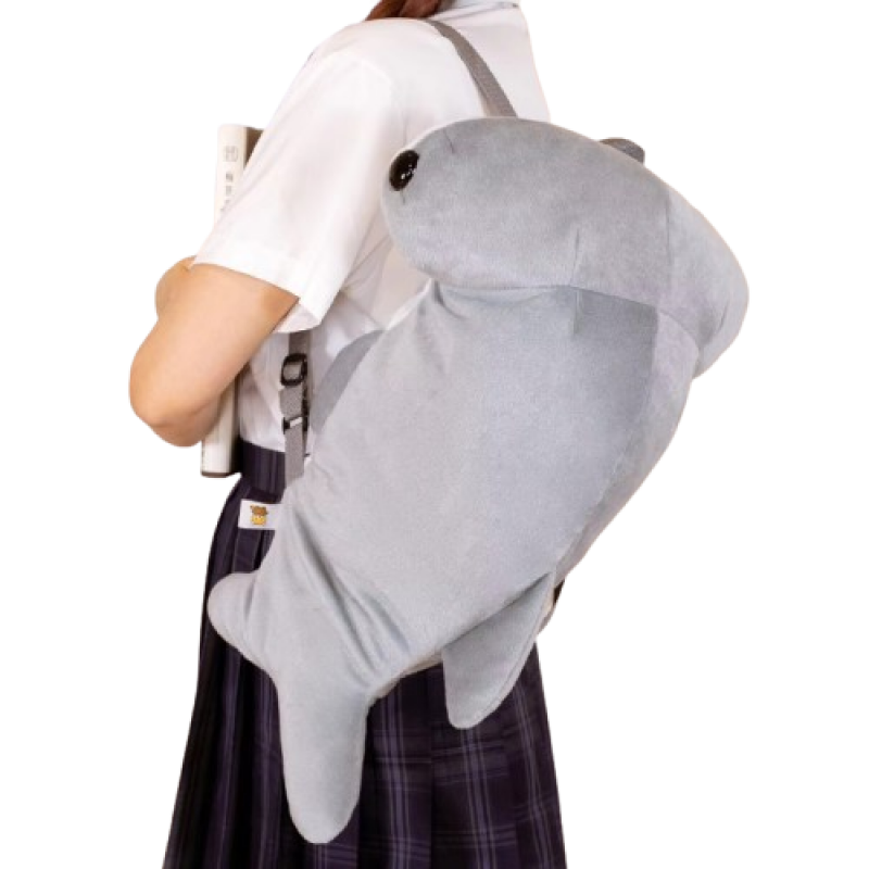 Plush shark backpack