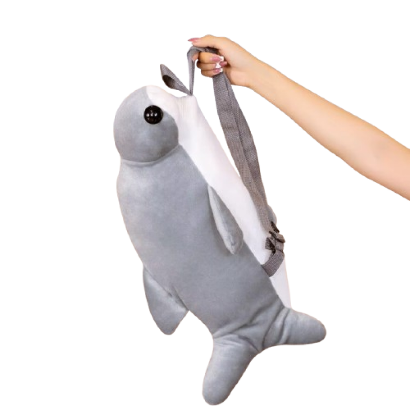 Plush shark backpack