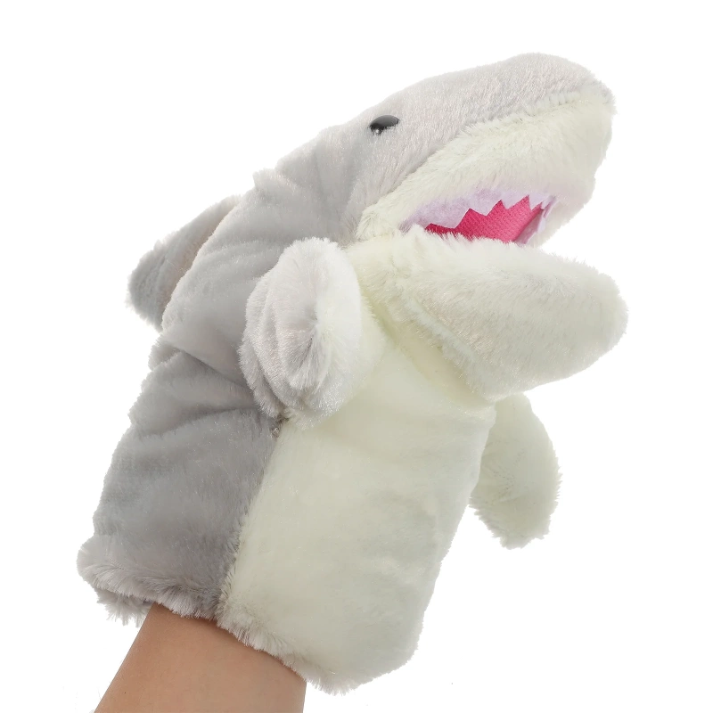 Plush shark puppet