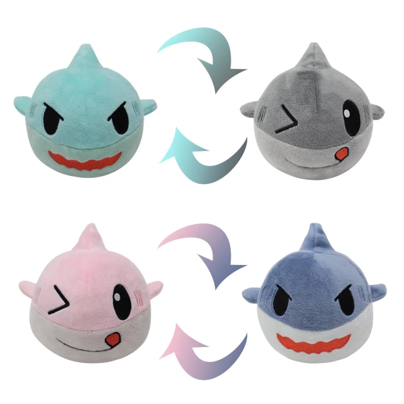 Reversible shark plush