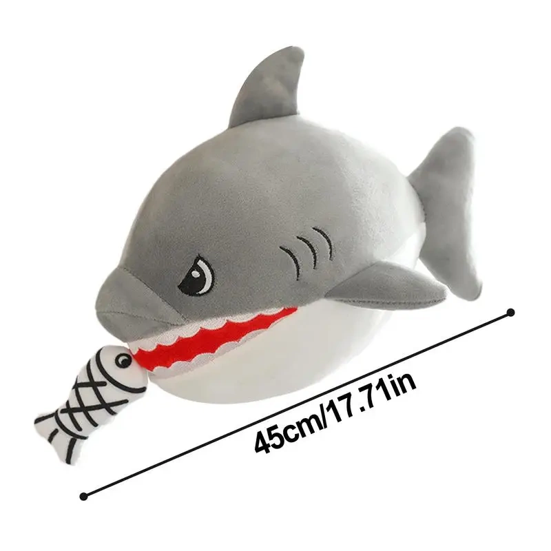 Round shark plush