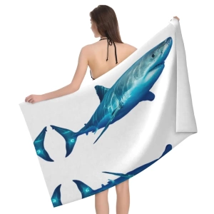 Shark beach towel