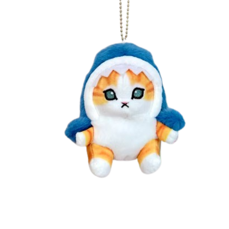 Shark cat keychain