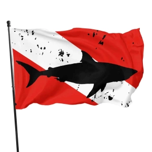 Shark flag beach