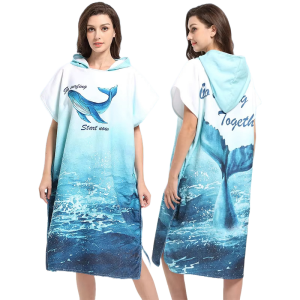 Shark hooded towel for adults