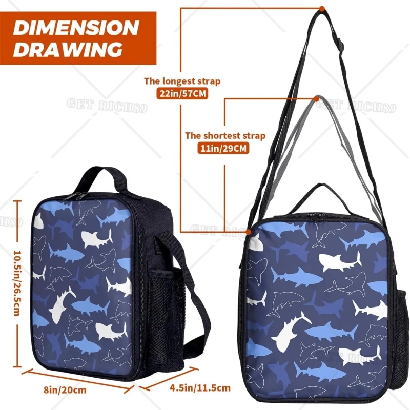 Shark lunch bag