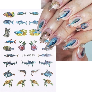 Shark nail stickers