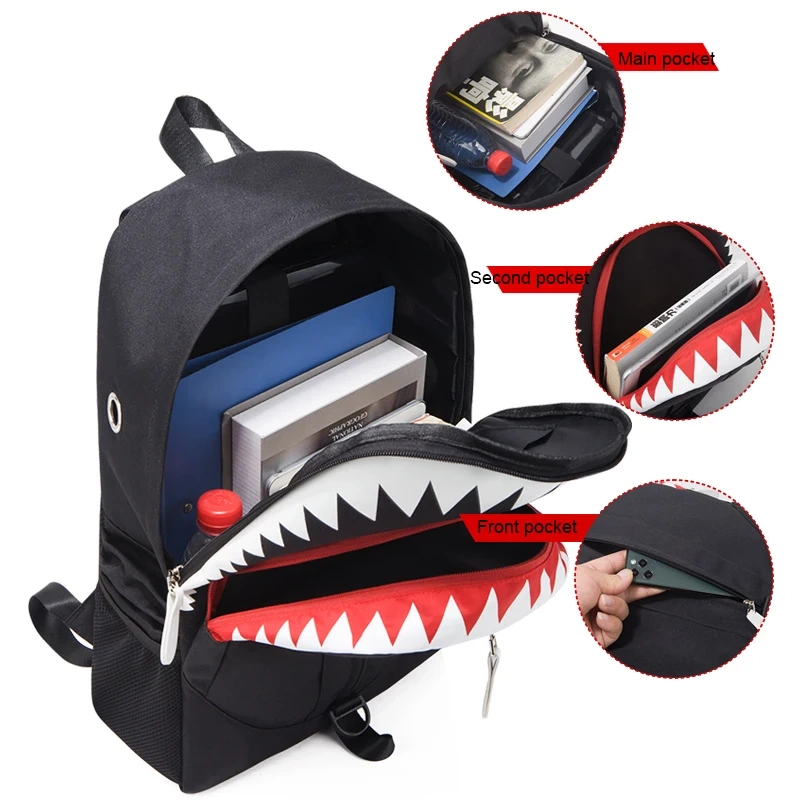 Shark school bag