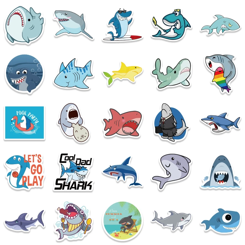 Shark stickers for water bottles