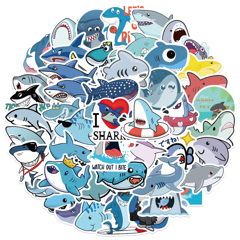 Shark stickers for water bottles