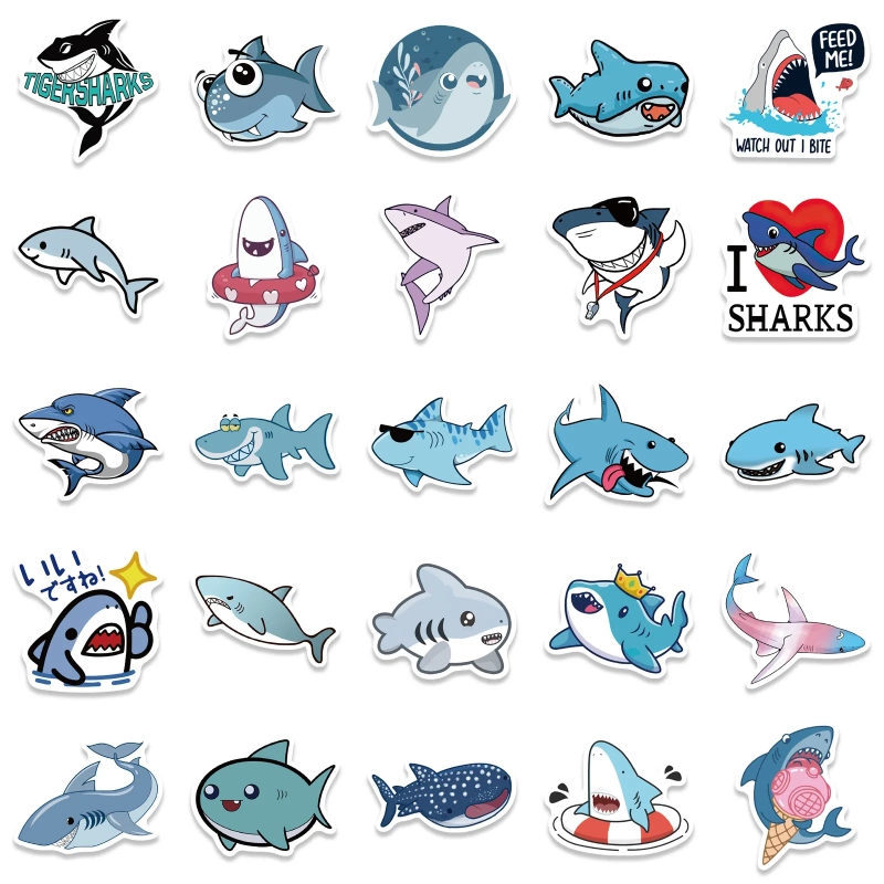 Shark stickers for water bottles