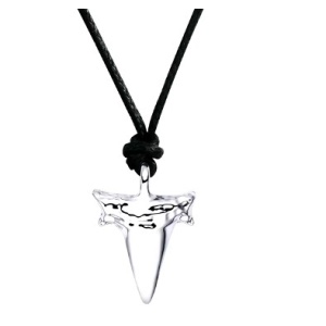 Silver shark tooth necklace