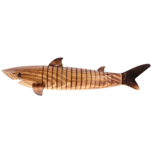 Wooden shark figurine