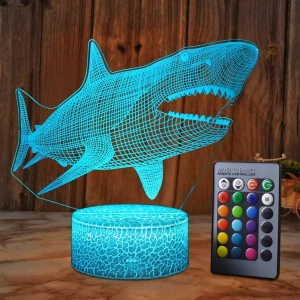 3D shark lamp