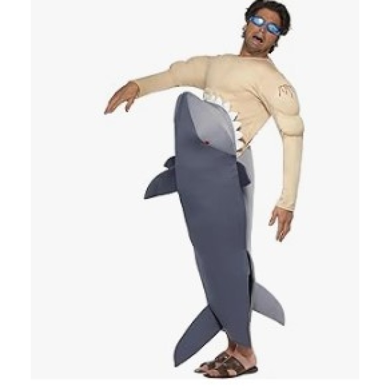 Shark eating man costume