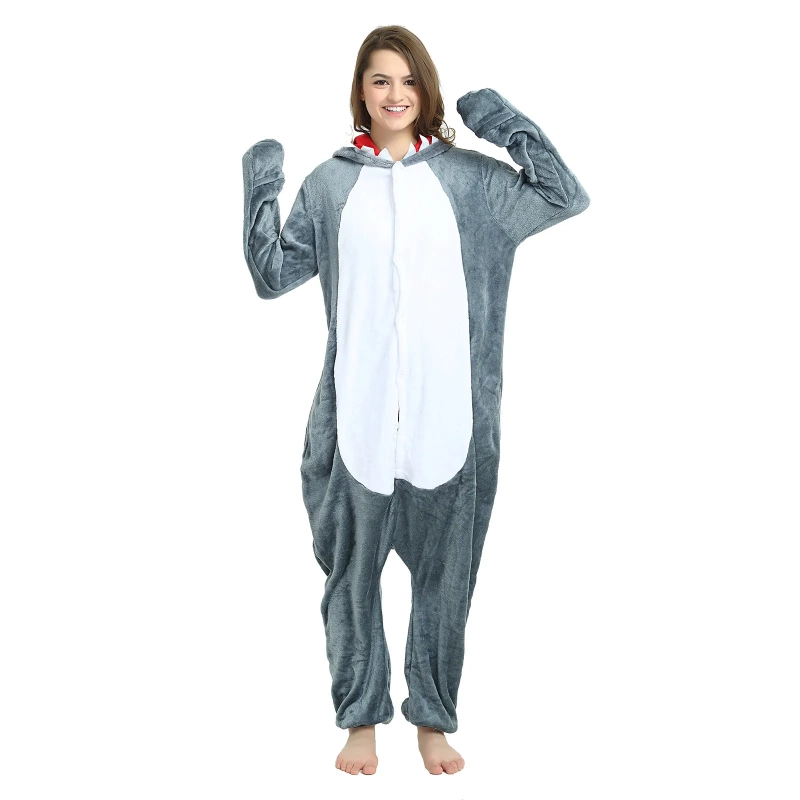 Adult onesie pajamas shark​