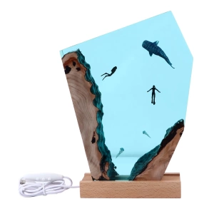 Epoxy shark lamp