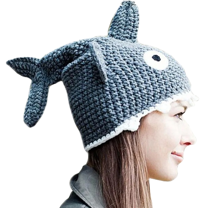 Felt shark hat