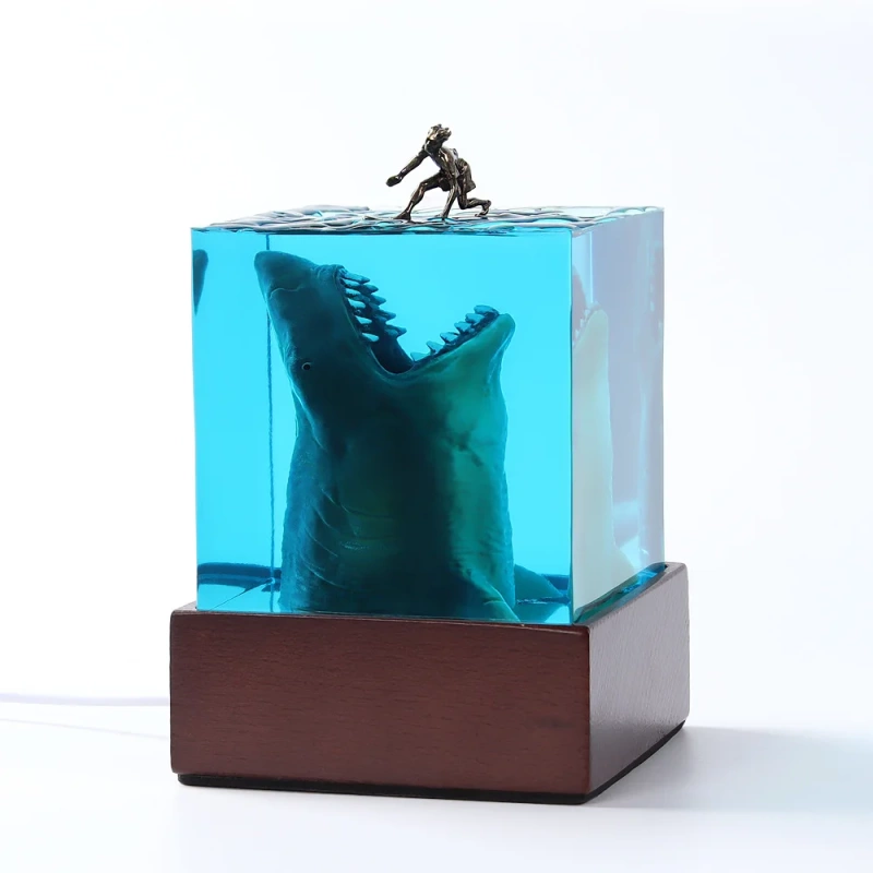 Great white shark lamp