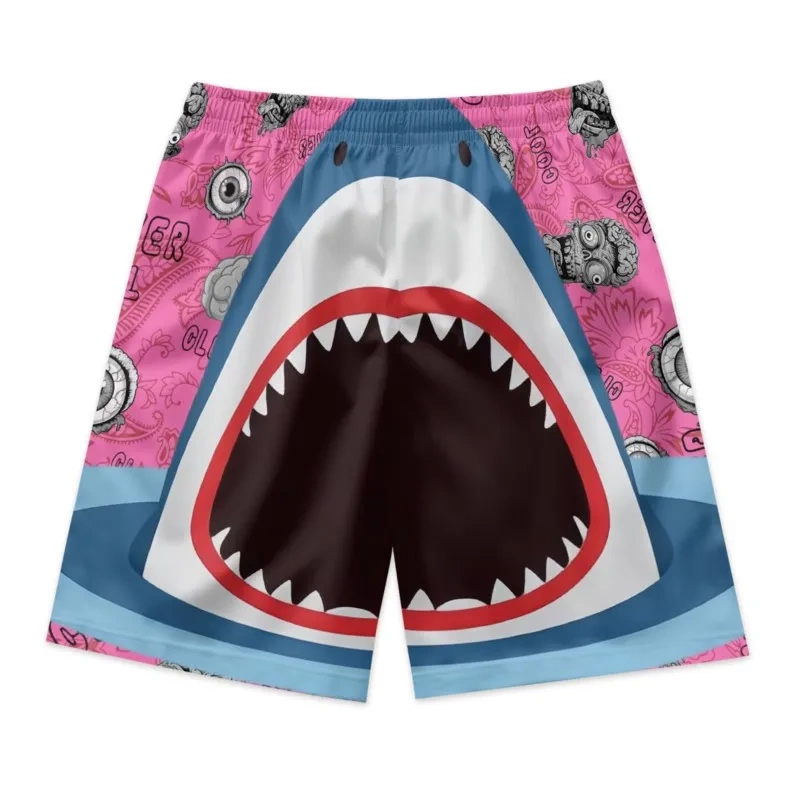 Pink shark shorts