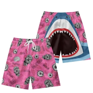 Pink shark shorts