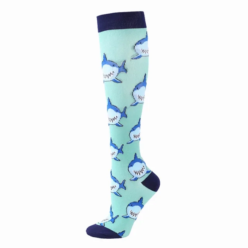 Shark knee high socks