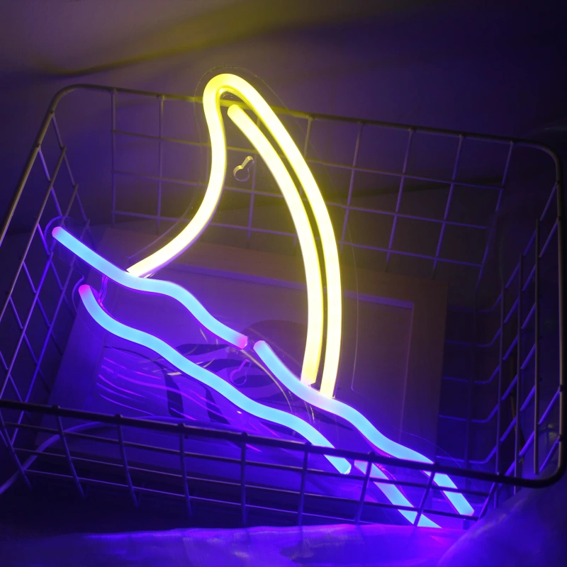 Shark neon light