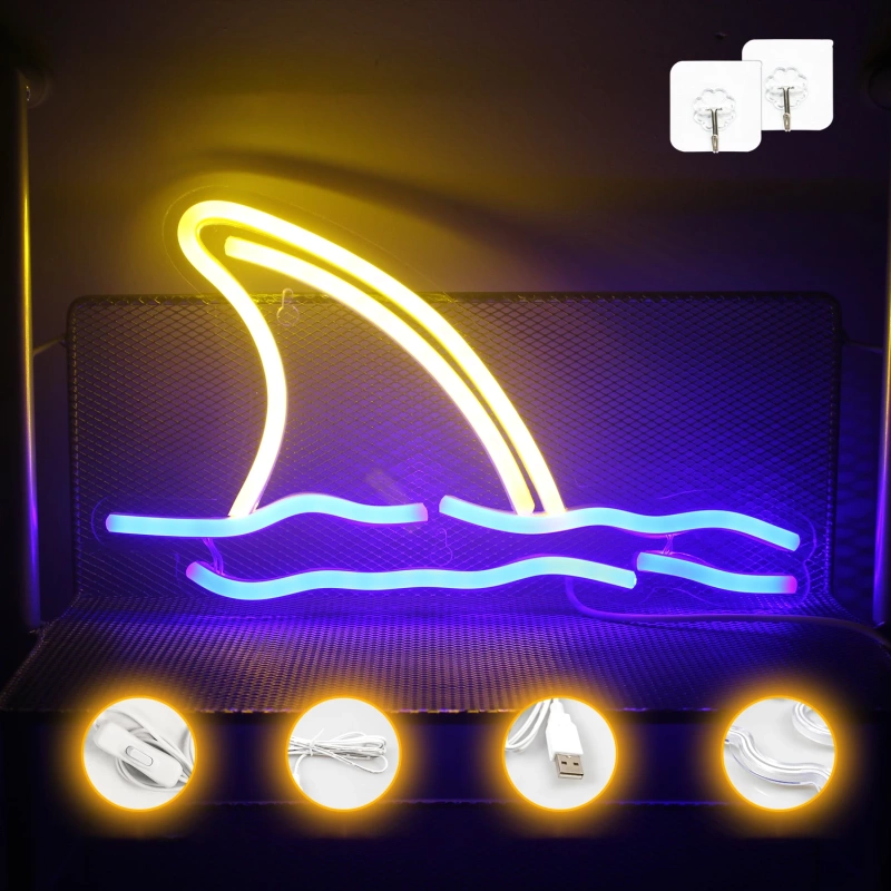 Shark neon light