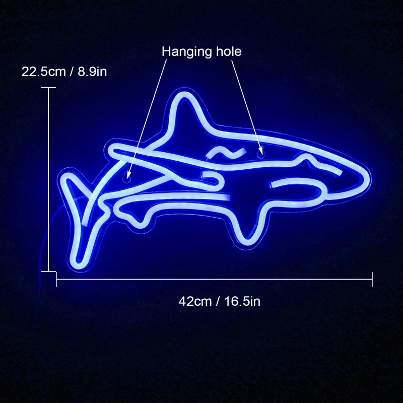 Shark neon light