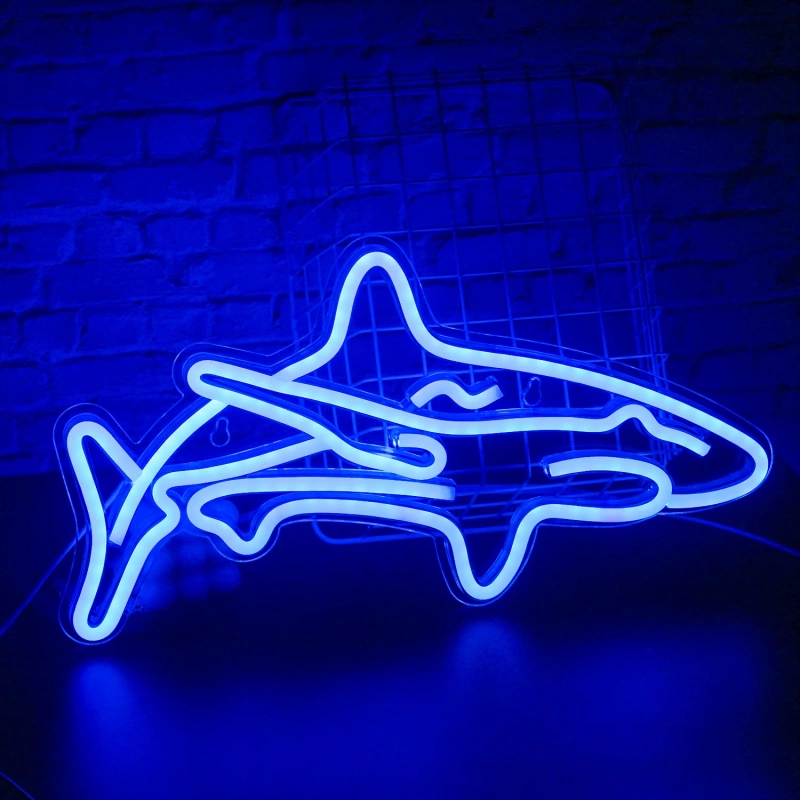 Shark neon light