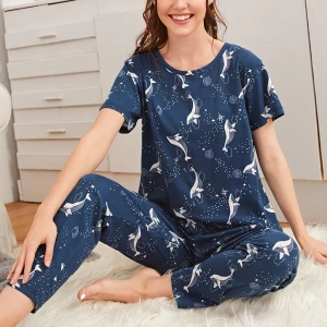 Shark print pajamas