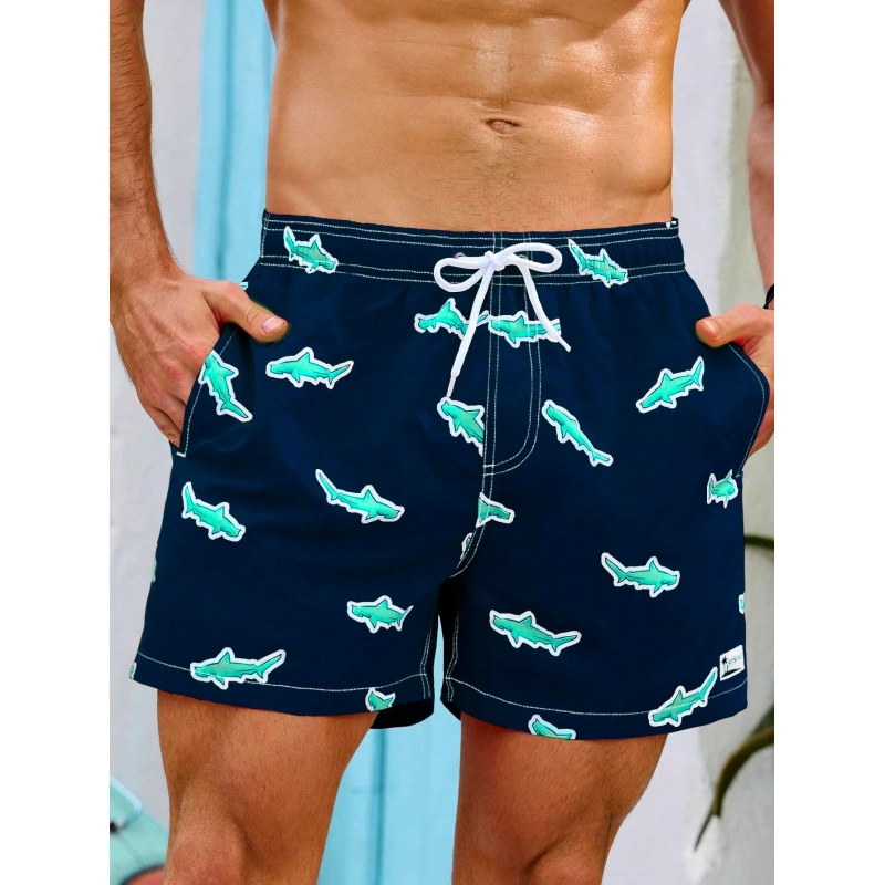 Shark print swim shorts​