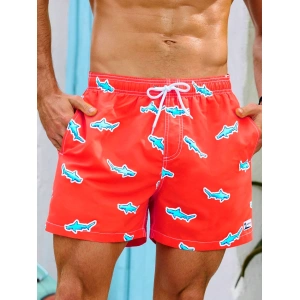 Shark print swim shorts​